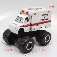 Pixar Cars 2 3 Wrestler Mater And Lightning Mcqueen Racing Series Metal Alloy Vehicle Toys For Kids High Legged Collectible Gift