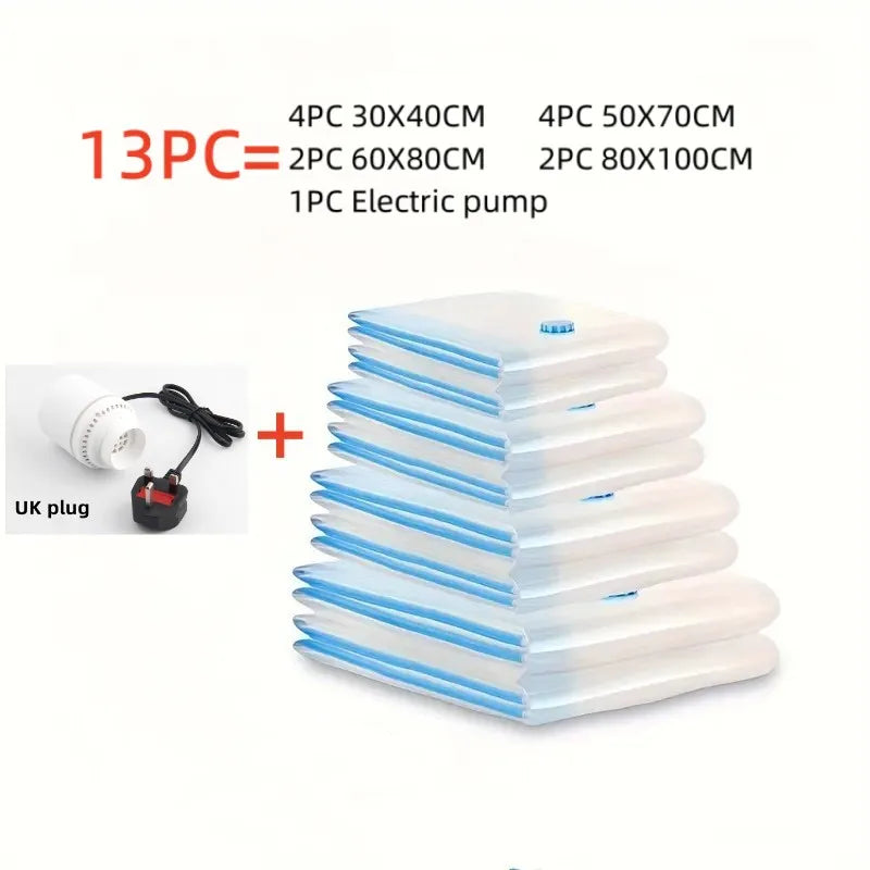 Vacuum Storage Bags More Space Save Compression Travel Seal Zipper for Clothes Pillows Bedding Closet Home Organizer