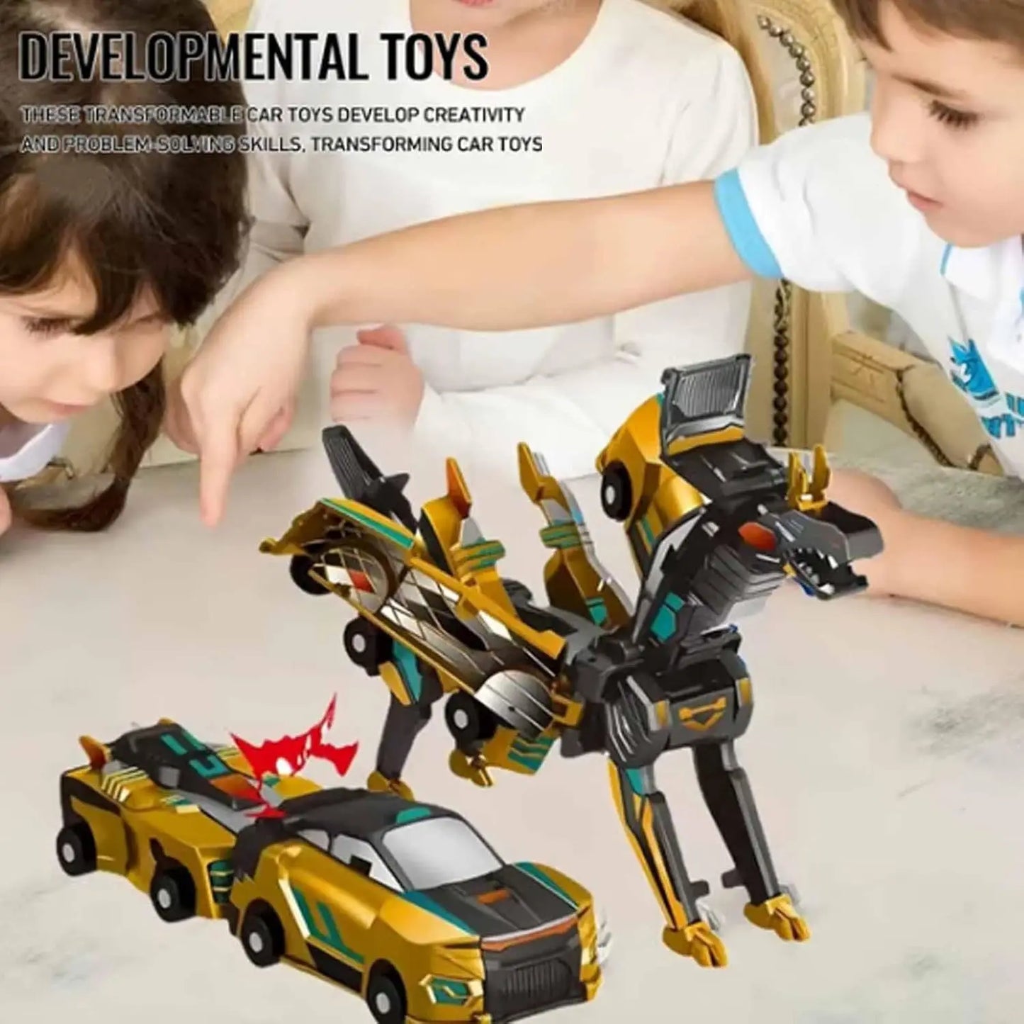 2 in 1 Collision Transforming Car Toy, Magnetic Cars Transform Fun - Cars with Collision Transformation Party Favors Gift