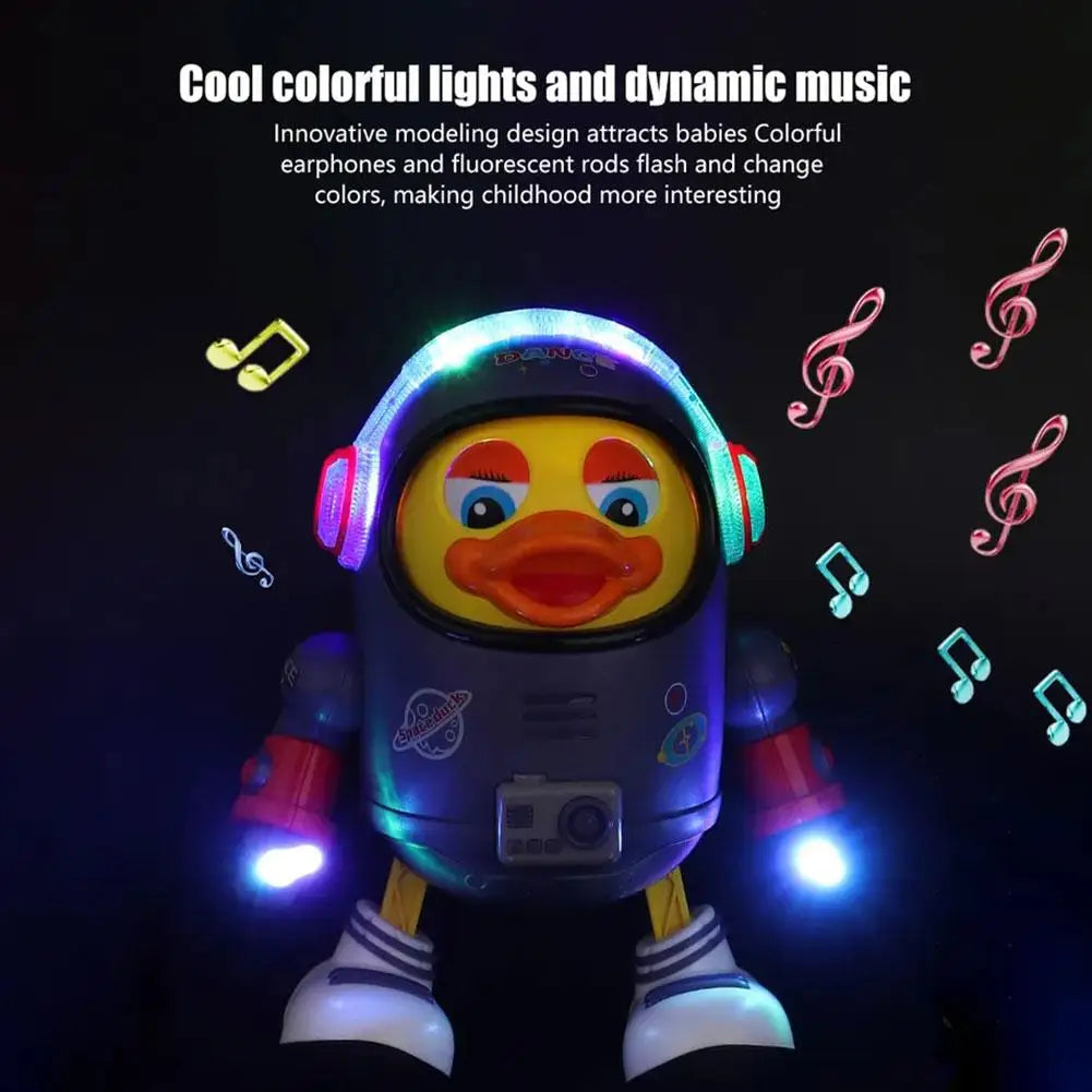 Baby Duck Toy Musical Interactive Toy Electric with Lights and Sounds Dancing Robot Space Elements for Infants Babies Kids Gifts