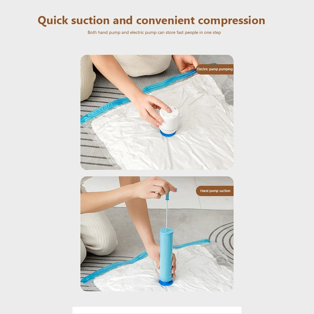 5Pcs Vacuum Storage Bags Vacuum Seal Bag Space Saving Bags Comforters Clothes Pillow Bedding Blanket Travel Vacuum Bag Storage