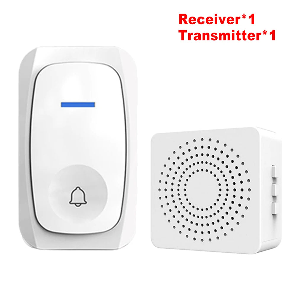 USB Wireless Doorbell Waterproof Welcome Chime Home Door Bell Intelligent Three-speed volume 38 Songs Smart Melodies Alarm