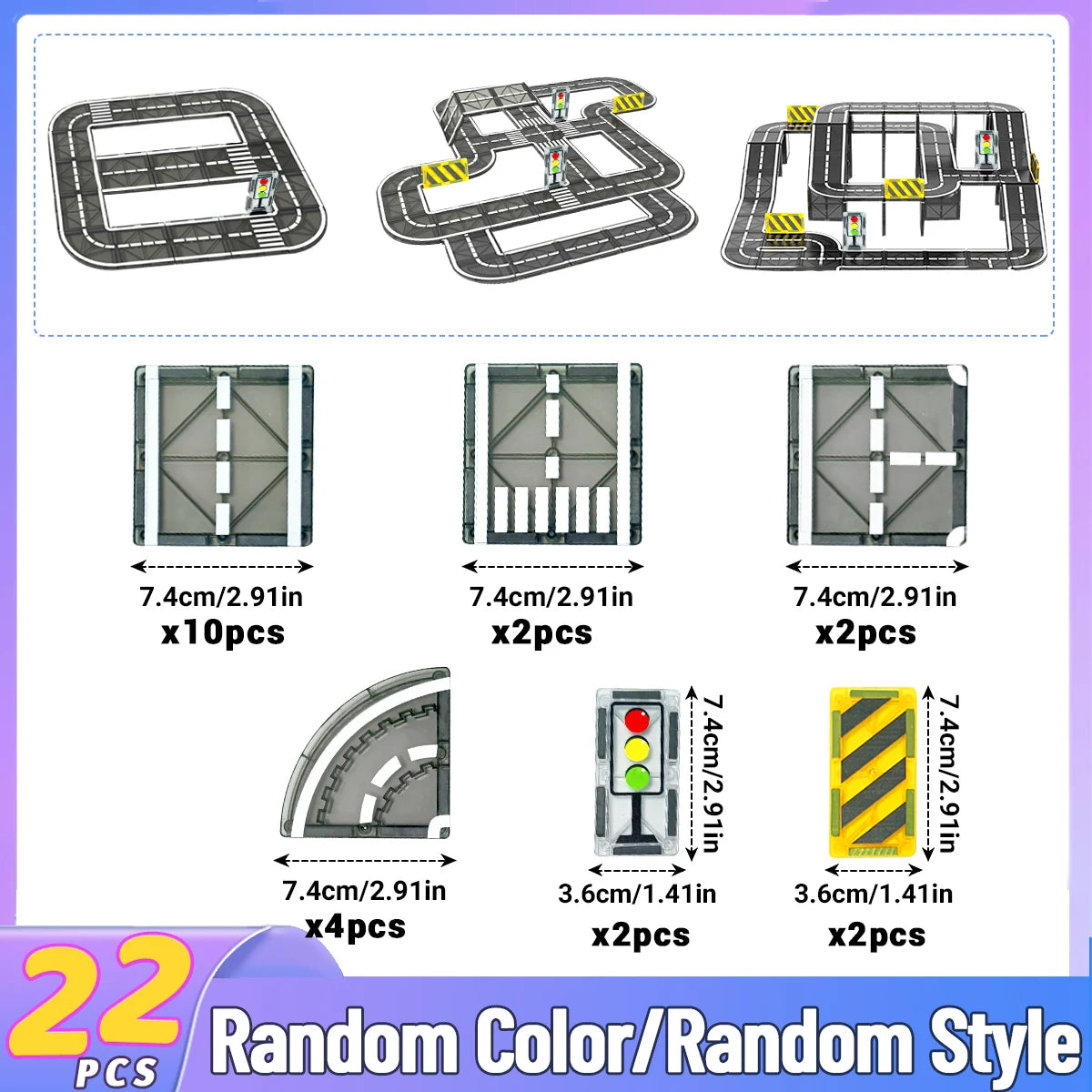 Magnetic Road Set With Car Toys For Kids Boys Girls Magnet Building Blocks Construction Toys Birthday Gifts For Toddlers