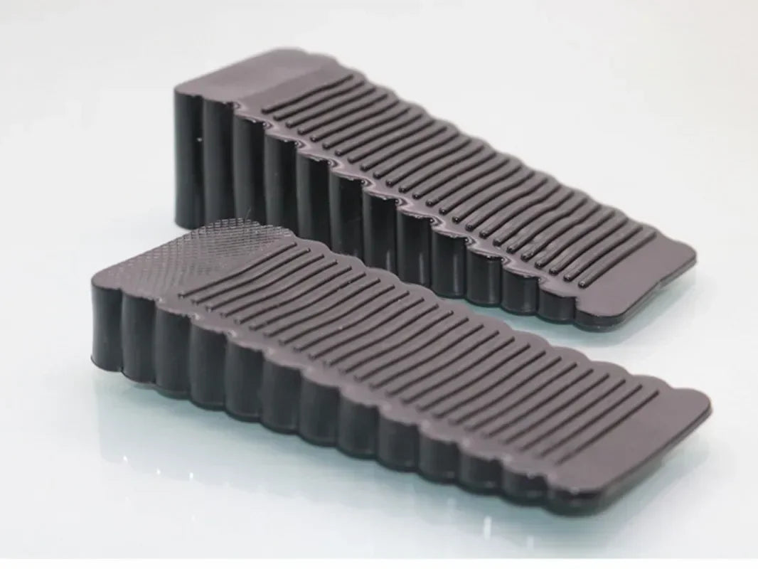 Rubber Door Stopper Movable No Drill Anti Slip Anti Collision Front Wedge for Home Household Furniture Protector