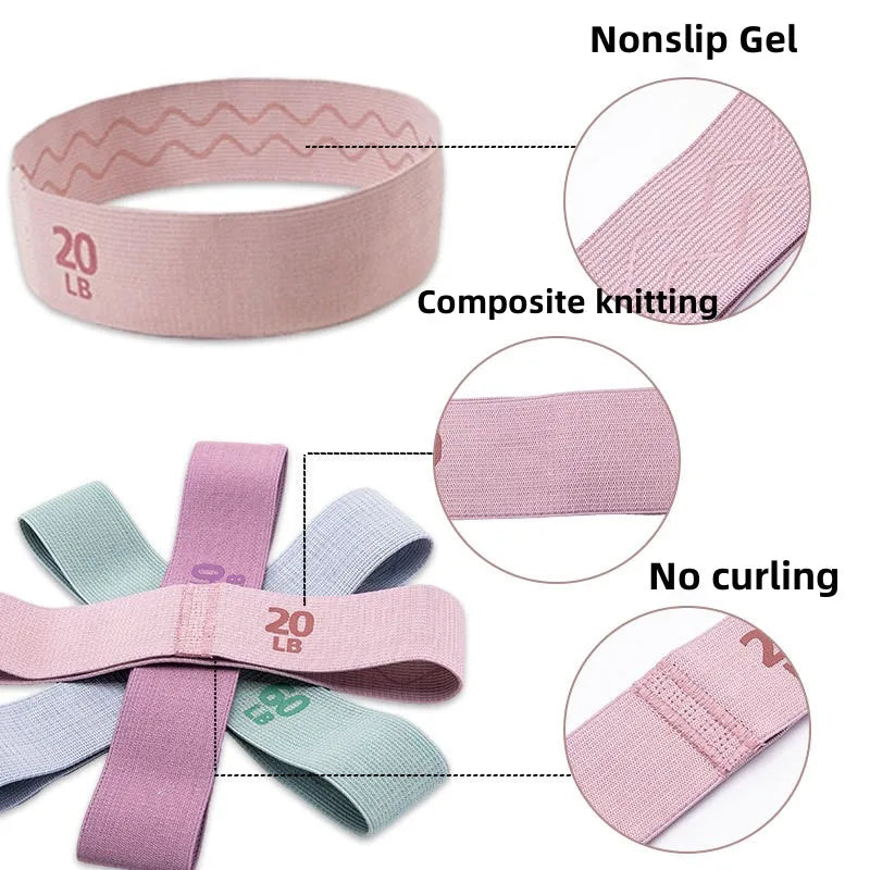 2025 Fabric Elastic Bands Fitness Resistance Bands Yoga Pilates Hip Circle Expander Bands Gym Training Home Workout Equipment
