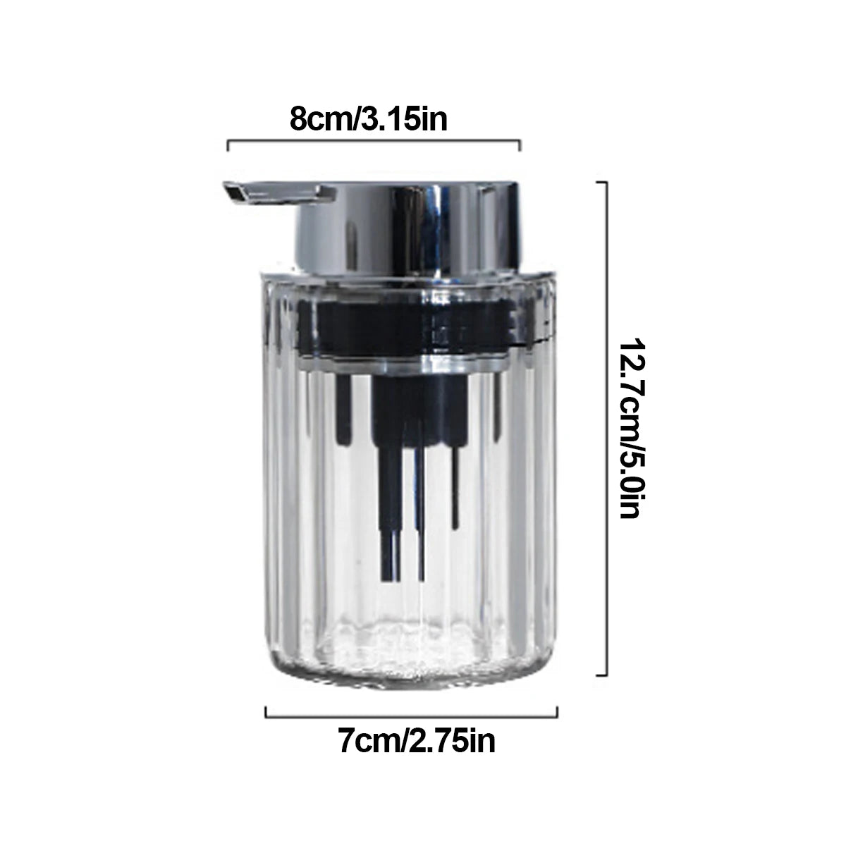 Hands Foaming Soap Dispenser for Bathroom Liquid Soap Mousse Bottle Refillable Kitchen Push-type Dish Soap Container