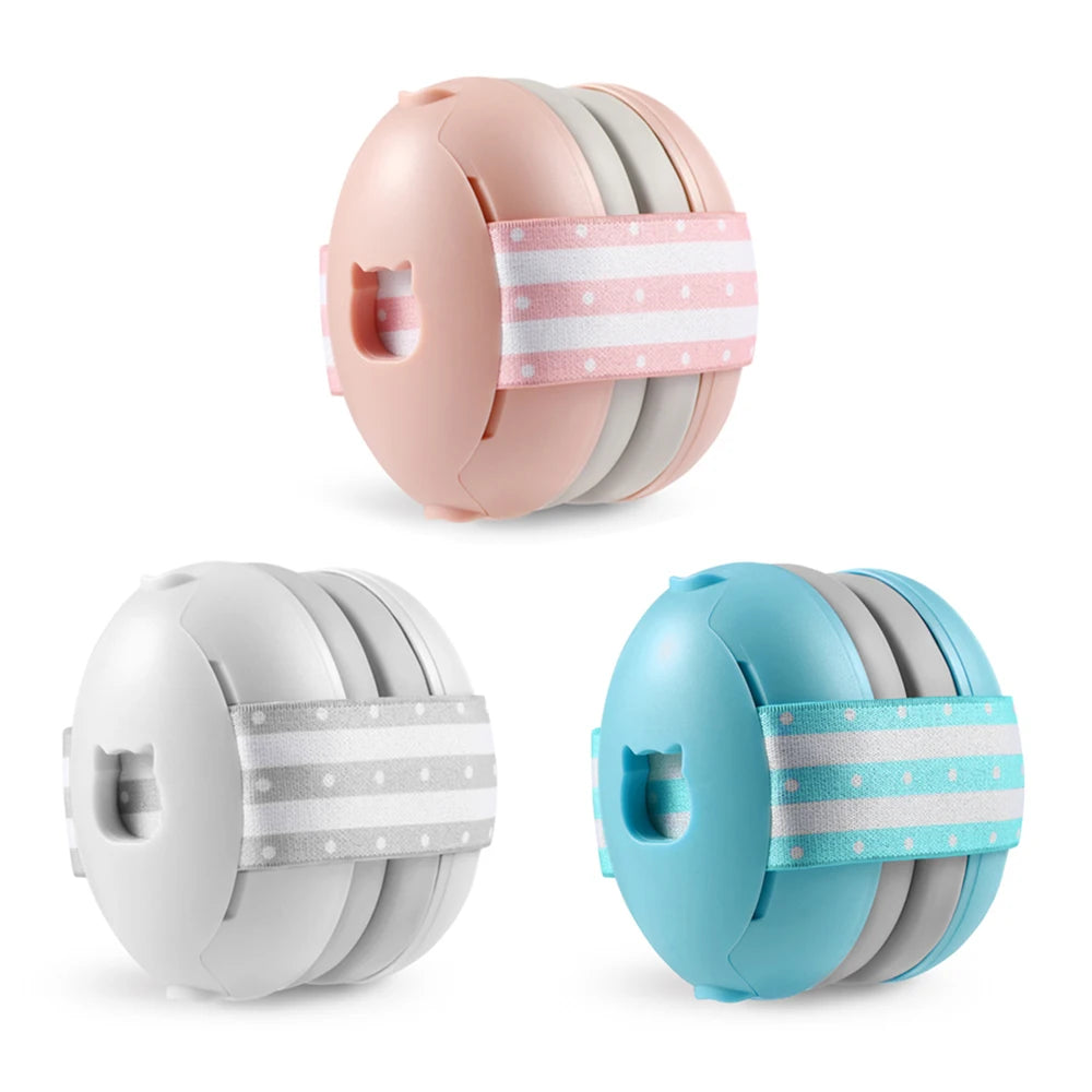 Infant Ear Muffs Noise Cancelling Soft Padded Design Baby Ear Protection Headphones with Elastic Headband