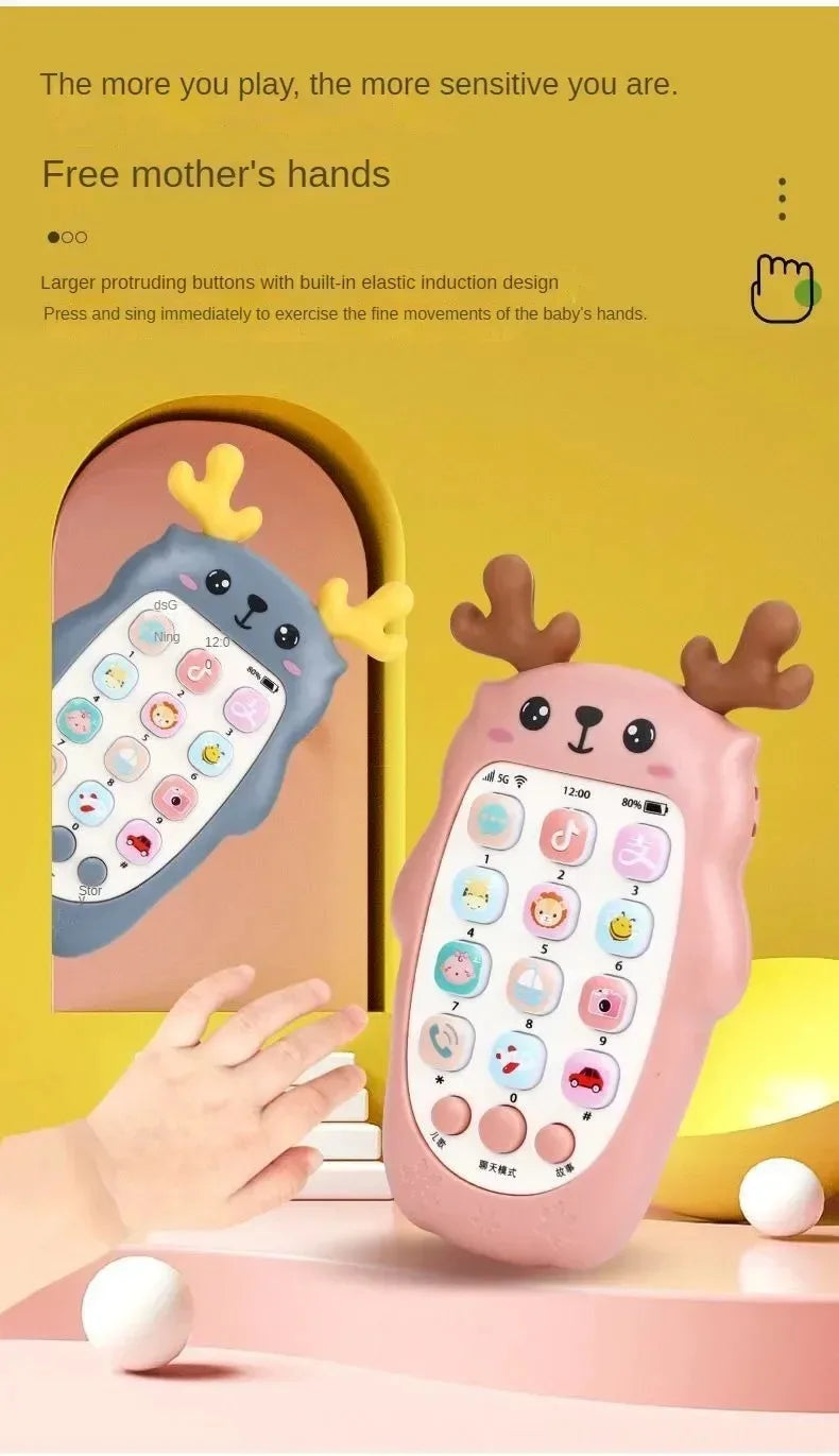 Baby Phone Toys Bilingual Telephone#Teether Music*Voice Toy_Early Educational Learning.Machine&Electronic*Children Gift Baby Toy