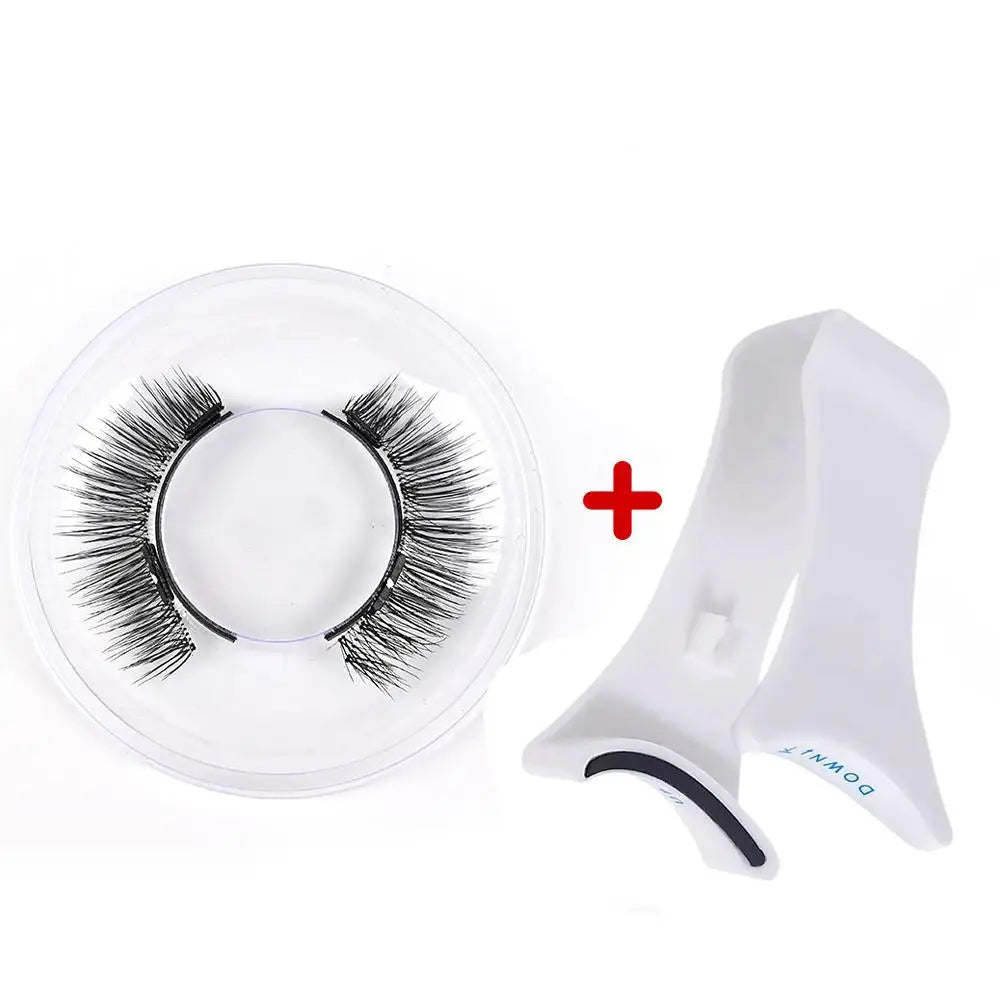 3D Magnetic Eyelashes Handmade Natural Magnetic False Eyelashes Reusable Magnetic Eyelashes Tweezers Set