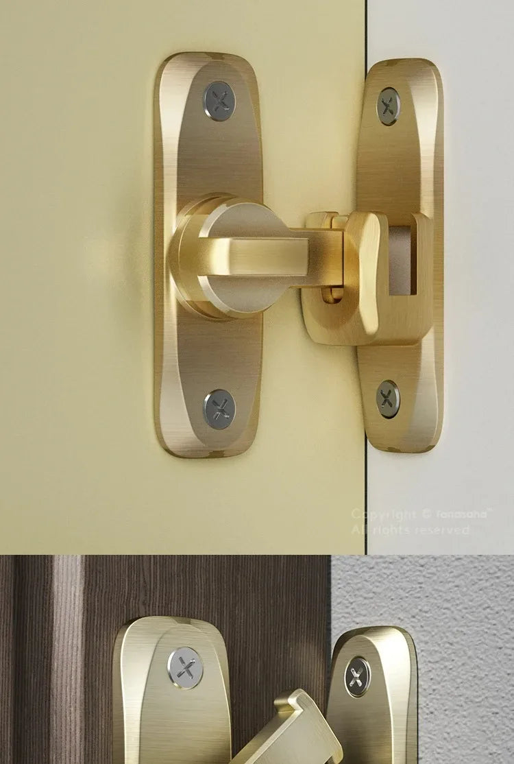 Hasp Latch Door Lock Anti-theft Buckle Latch Zinc Alloy Black Cabinet Locks Safety Lock Sliding Door Lock Door Bolts Hardware
