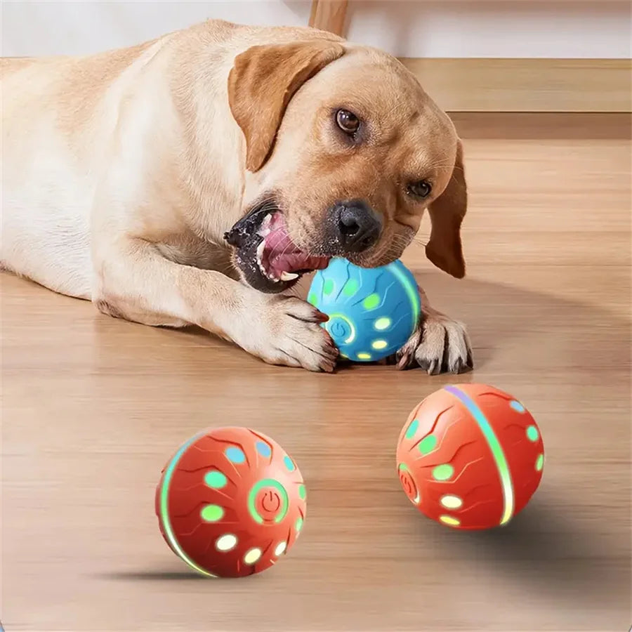 Smart Dog Toys Ball Electronic Interactive Cat Toy Pet Jump and Rolling Ball USB Automatic Moving Bouncing for Large Medium Dogs