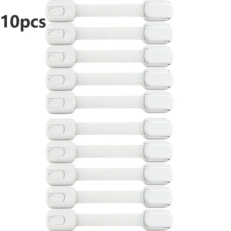 Baby Safety Lock Drawer Child Safety Cabinet Locks  Baby Safe Straps Adhesive Cabinet Drawer Door Latches  baby safety