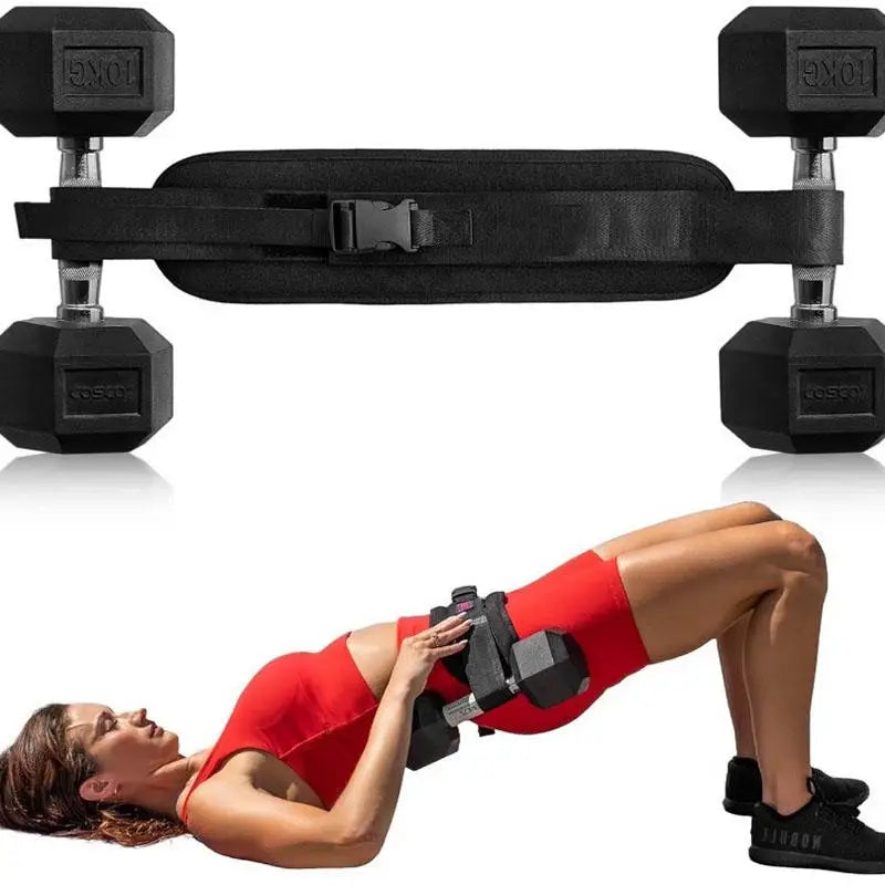 Weight-bearing Belt Weighted Waist Trainer Belt - Adjustable Resistance Ergonomic Design Workout Hip Thrust Hip Training Belt