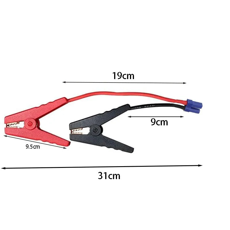 Car Jump Starter Cable with Clamps Booster Cable EC5 Plug Connector Prevent Reverse Charge Module for Auto Battery Jump Start