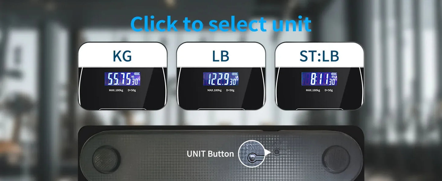 Body Fat Scale LED Digital Display APP Smart Weight Scale USB Rechargeable Body Composition Analyzer Test Scale Body Fat Scale