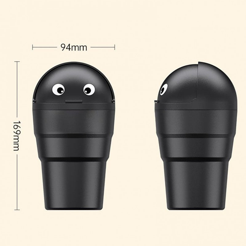Universal Car Trash Can Auto Organizer Storage Box with Swing Lid Cute Mini Automotive Leakproof Vehicle Trash Bin for Car