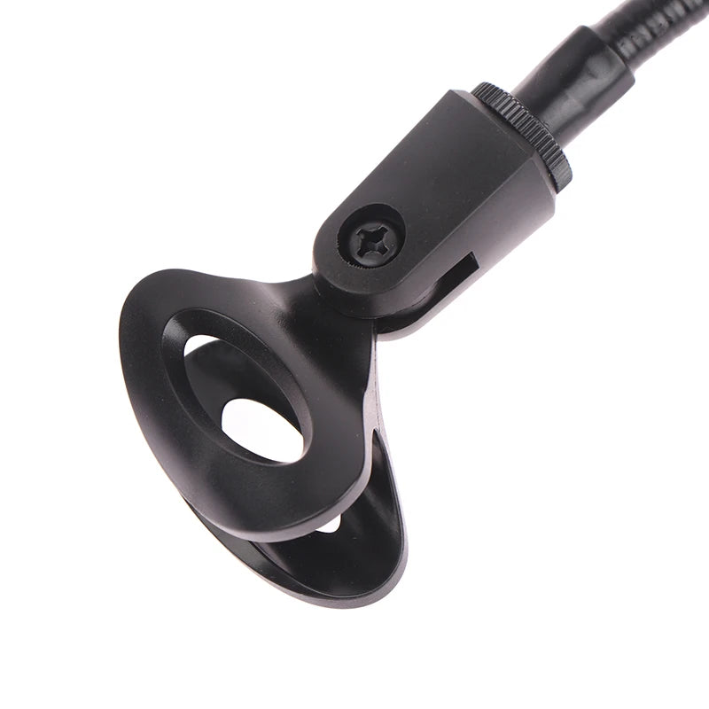 Flexible Microphone Gooseneck phone Stand with Desk Clamp for Radio Studio Live Broadcast Equipment Stations Universal Holder