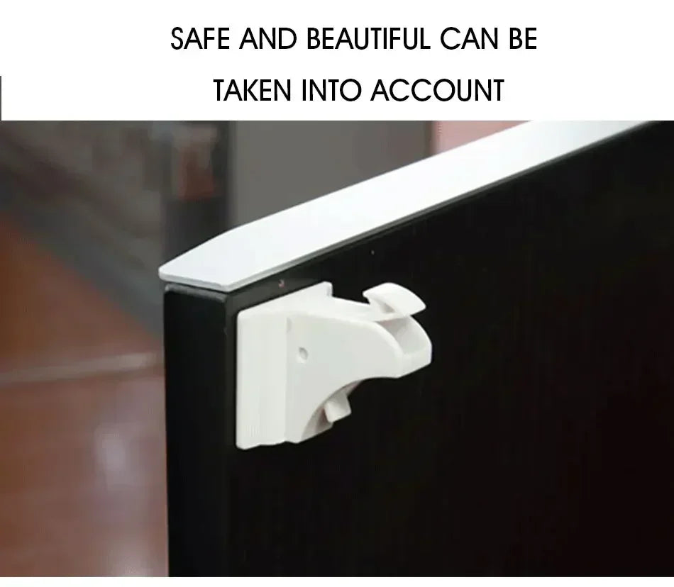 Child Safety Lock with Magnetic Keep Your Kids Safe Children's Lock Ideal Drawer Cabinet Door Safety for Toddler Baby Protection