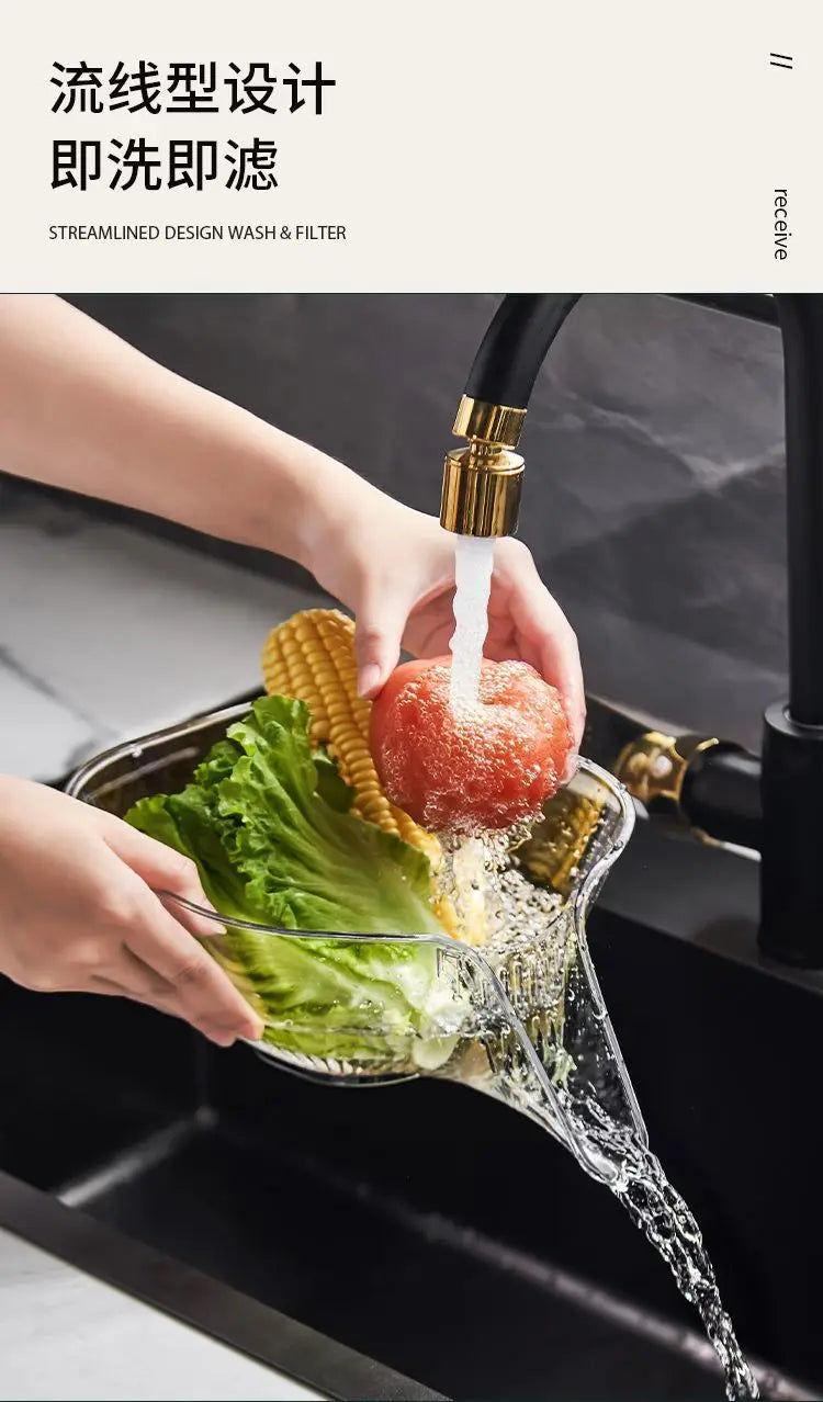 Multi-functional Drain Basket Sink Kitchen Sink Strainer Basket Strainer Sink Washing Basket Home Organizer Drain Fruit Strainer
