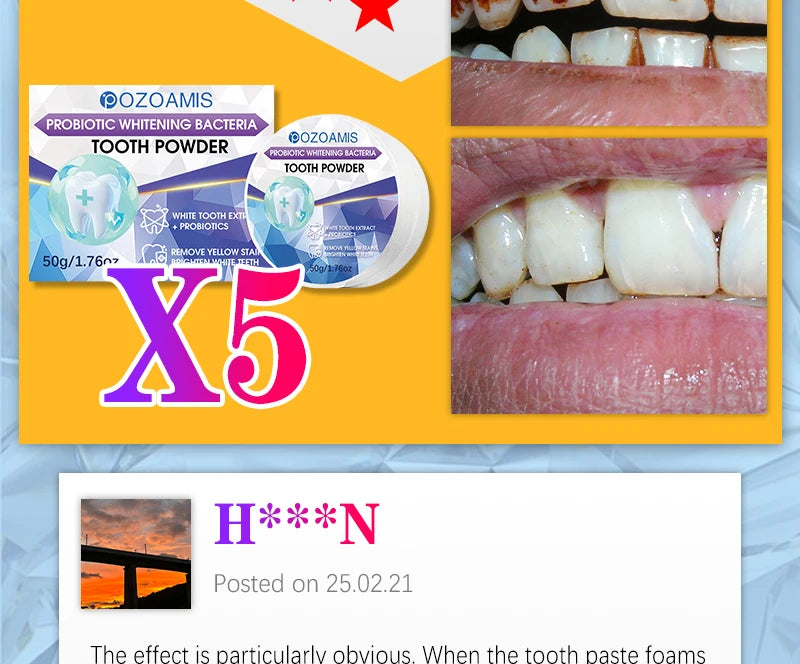 2025 New Technology Effectively Whitens Teeth and Cleansing Plaque Mineral Powder