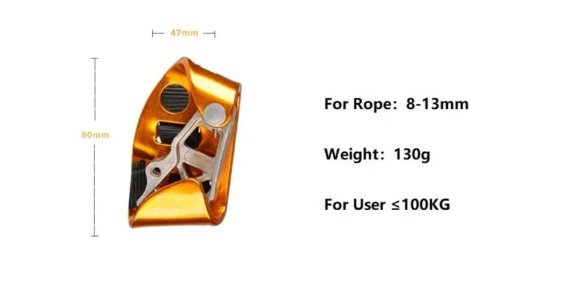 Outdoor Foot Ascender SRT Rock Climbing Riser With Pedal Belt Grasp Rope Gear Anti Fall Off Left Right Foot Ascend