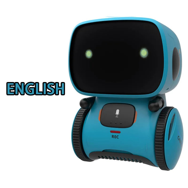 Emo Robot Intelligent Robots Russian & English & Spanish Version Voice & Touch control Toys Interactive Educational Children's G