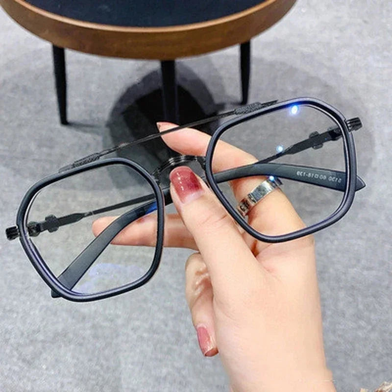 1PCs Blue Light Blocking Glasses Fashion Men Optical Clear Glasses Black Square Frame Anti Blue Light Eyeglasses Eyewear Lentes