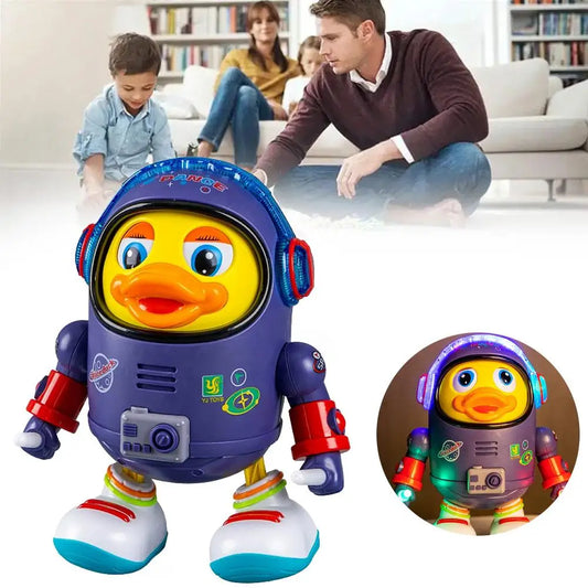 Baby Duck Toy Musical Interactive Toy Electric with Lights and Sounds Dancing Robot Space Elements for Infants Babies Kids Gifts