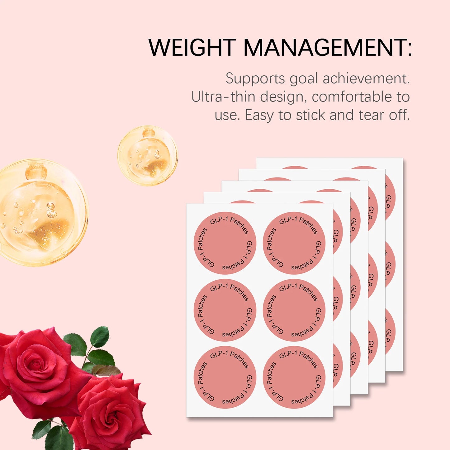 Body Shaping GLP-1 Patches Fat Burning Improve Stomach Belly Tighten Control Weigh Management Slimming Management Stickers Tools