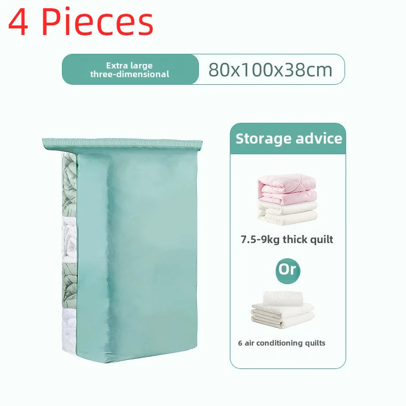 Vacuum Compression Bag No Pumping Clothes Quilt Storage Home Bag Large 3D Vacuum Compression Bags