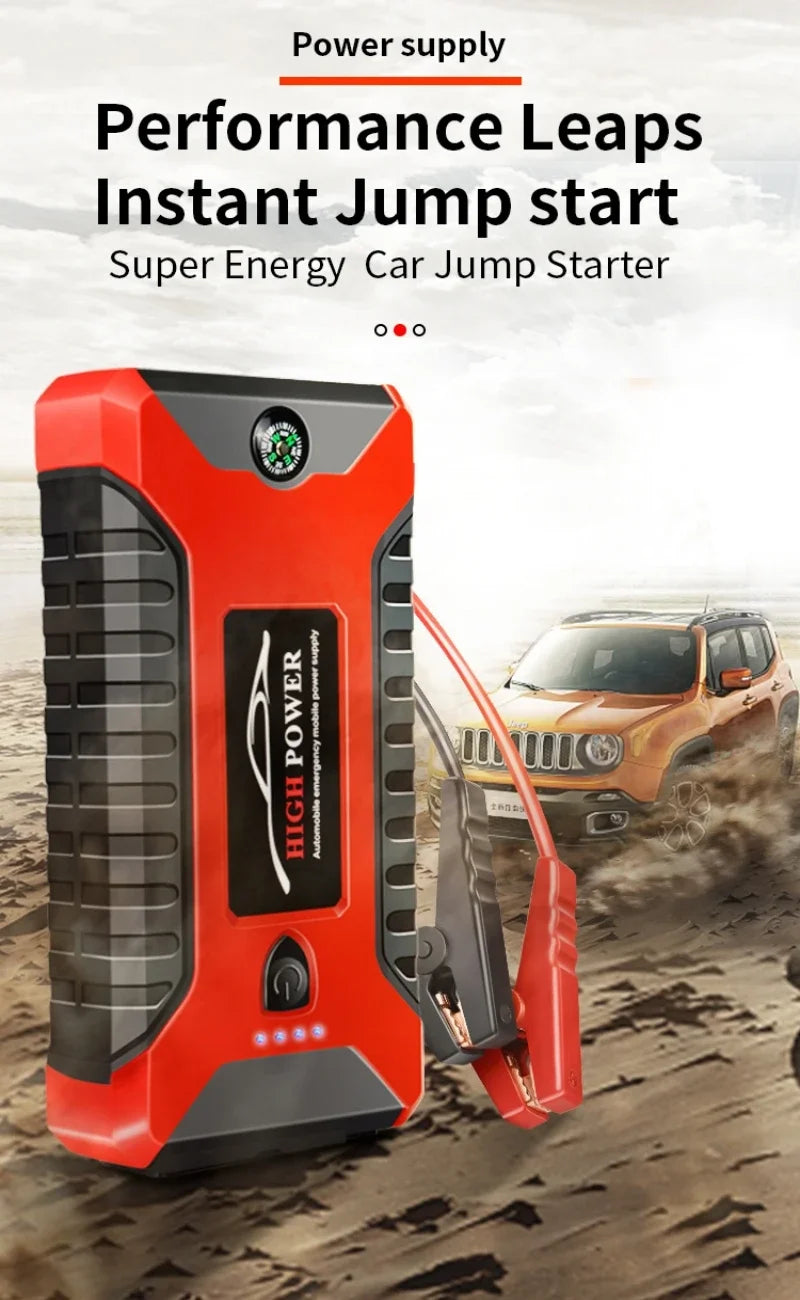 Portable Car Battery Starter Auto Jump Starter 99800mAh Petrol Diesel Car Emergency Booster Start Power Supply 12V For Cars