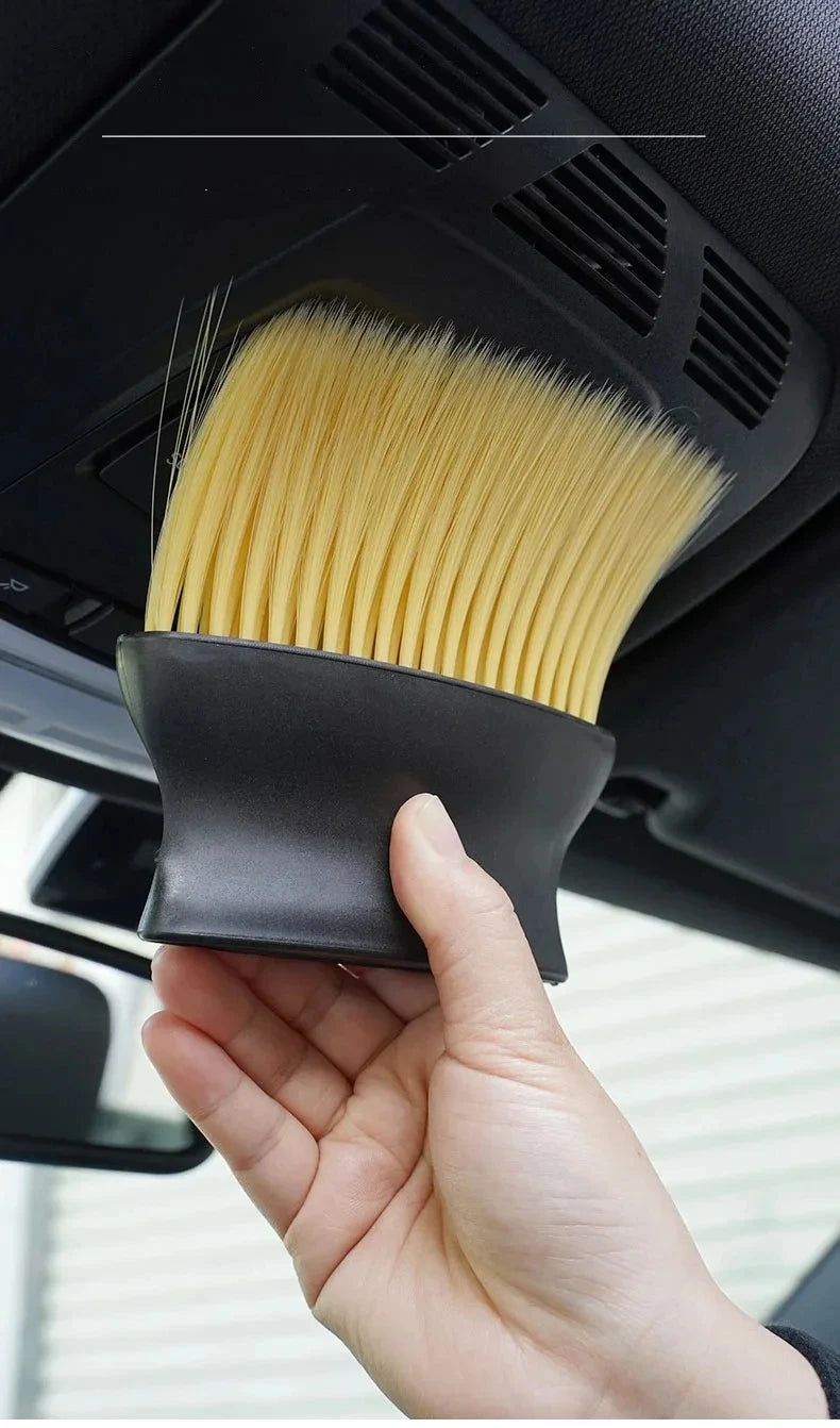 Car Interior Dust Removal Brush Set Air Outlet Instrument Panel Special Air Conditioner Gap Cleaning Soft Brush Car Tools
