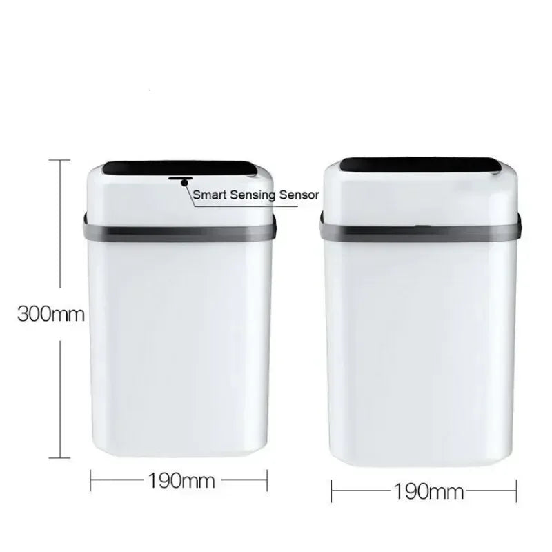 Bathroom sensor trash can, kitchen trash can, 13L large capacity, bathroom smart trash can, fully automatic smart trash can.