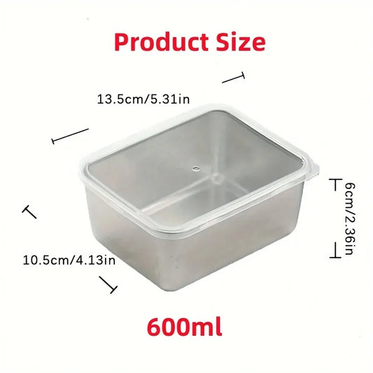 Stainless Steel Food Containers Set Leakproof Stackable Reusable for Camping Picnics School Lunch Bento Box Storage Kitchen