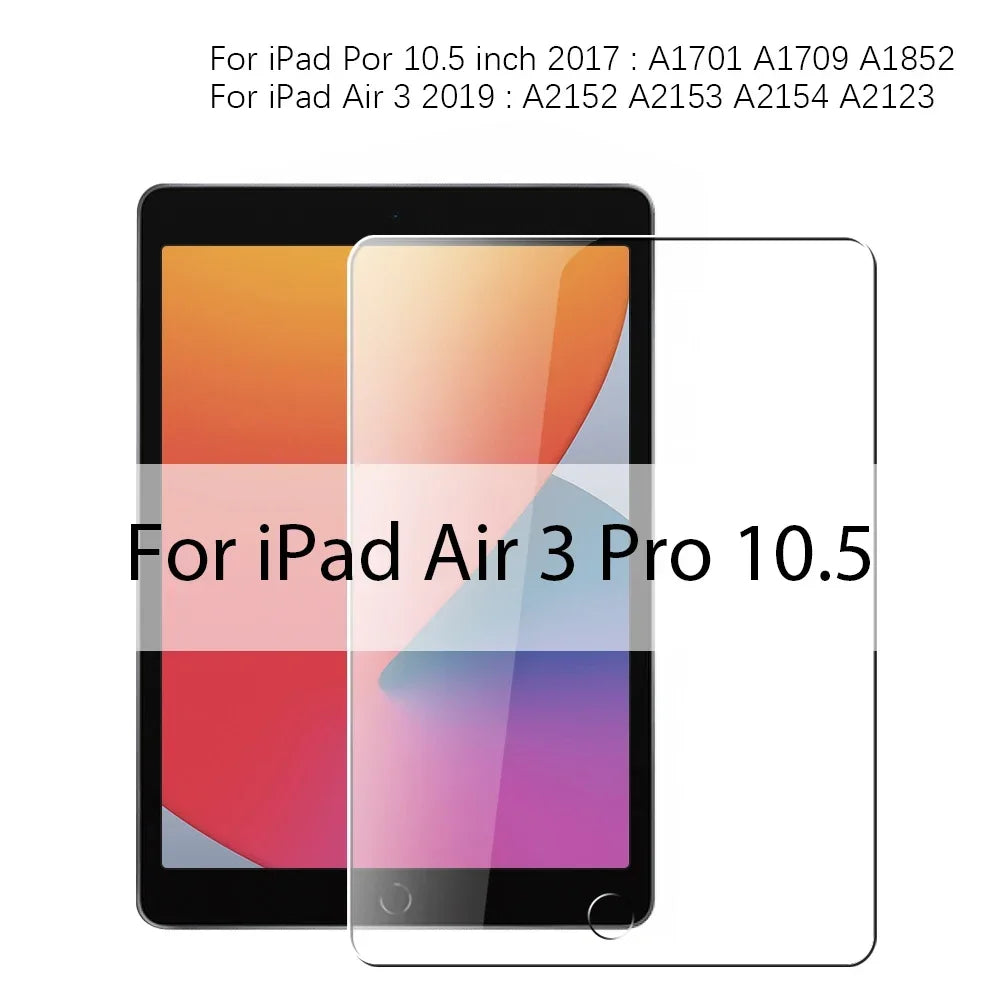 Tempered Glass Screen Protector For iPad Air 5 4 Pro 13 11 12.9 Ipad 9th Gen 10th 8th 7th 6th 5 Mini 6 10.5 9.7 M4 M2 Film
