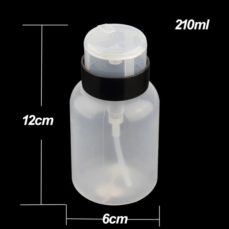 Empty Nail Art Polish Clean Bottle Clear Pump Dispenser Liquid UV Gel Polish Dirty Cleanser Remover Bottle Tools Pink Black