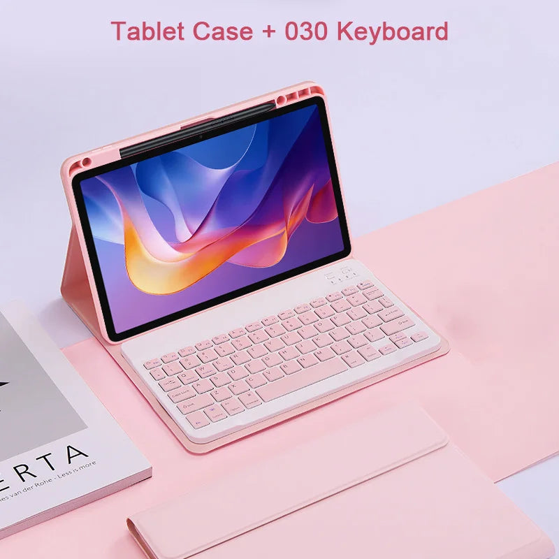 Keyboard Case for Xiaomi Redmi Pad 2 Case, Keyboard Cover For Redmi Pad 2 11-inch Tablet Case Wth Pencil Slot