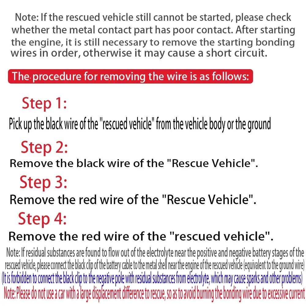 4 Meters 2000A Car Battery Booster Cable Emergency Ignition Jump Starter Lead Wire Clamps for Auto SUV