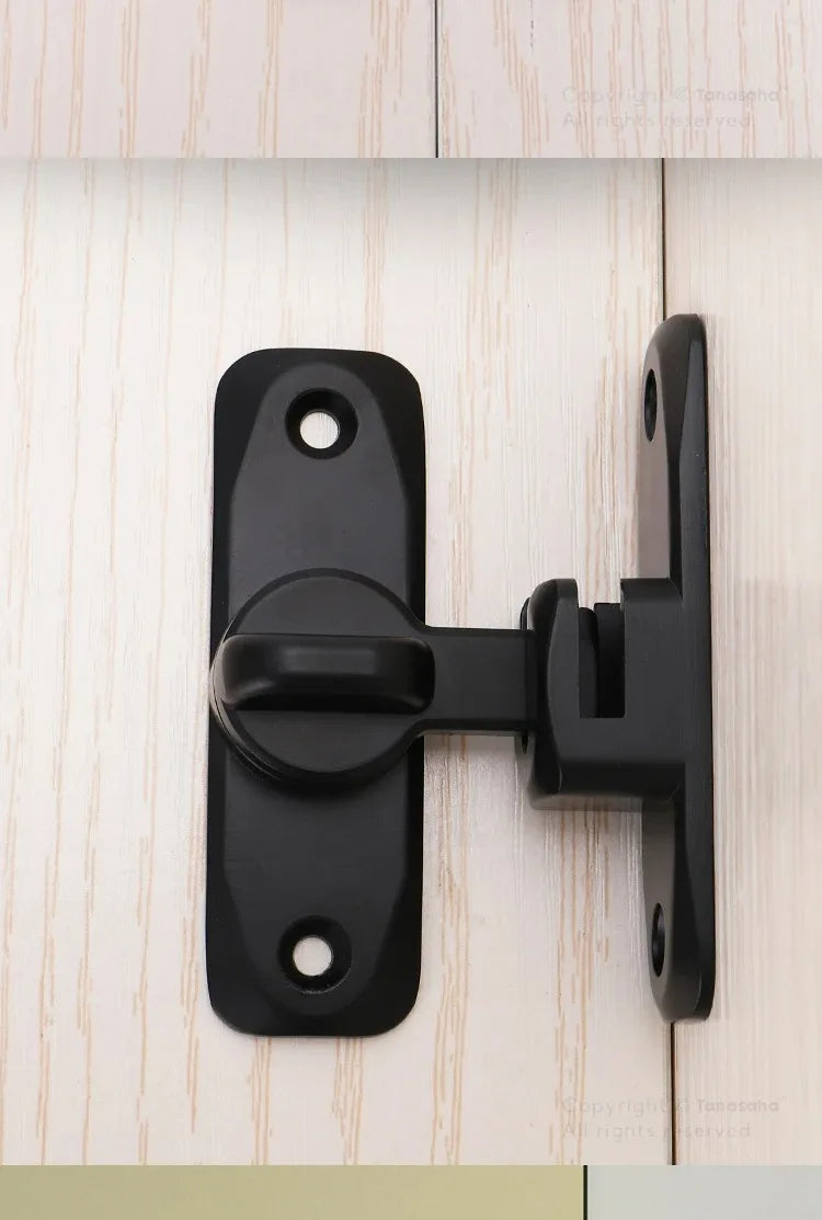 Hasp Latch Door Lock Anti-theft Buckle Latch Zinc Alloy Black Cabinet Locks Safety Lock Sliding Door Lock Door Bolts Hardware