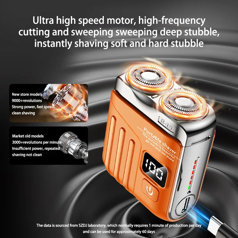Xiaomi Electric Smart Shaver Mini Dual Blade Digital Display Rechargeable Shaver Household Car Shaver Powerful Men's Gift Shaver