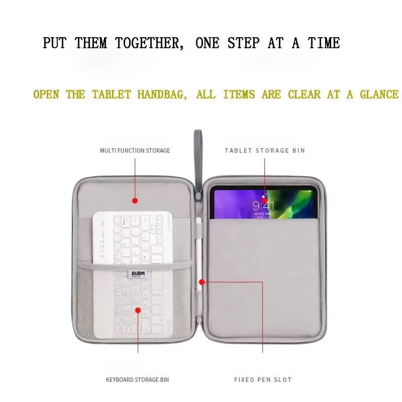 Tablet PC Shockproof Cover Case Tablet Storage Bag Ultra Slim Waterproof Anti Slip Laptop Tablet Bag 10.9/12.9 Inch