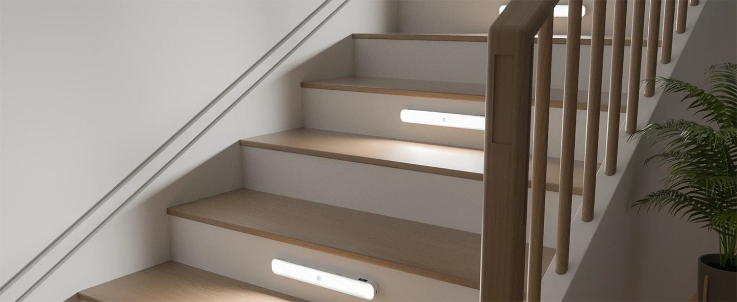 WILLED Under Cabinet Lights Rechargeable Battery Display 60 LED Touch Light Bar Motion Sensor Light Closet Light Night Lights