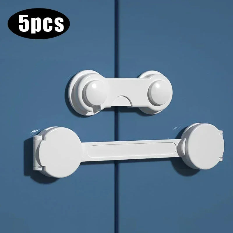 2/5PCS baby proof Cabinet Locks  Multi-function Security Protection Locks Baby Safety Lock Child Protect Refrigerator Lock