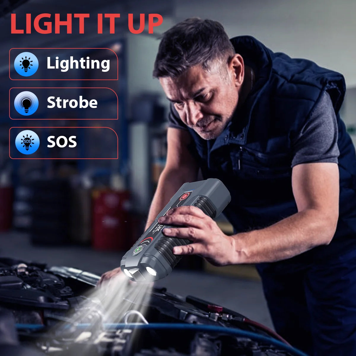 12V Portable Car Jump Starter Automatic Battery Booster Charger
