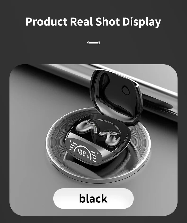 Sleep Invisible Headset Noise Cancelling Wireless Headsets Waterproof Sports Stereo With Mic Bluetooth Earohone
