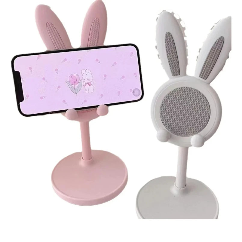 The Cute Rabbit Mobile Phone Stand Desktop Can Lift and Adjust the Desktop Phone Accessories Phone Stand Phone Grip