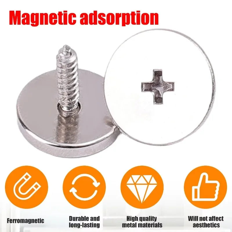 Cabinet Door Magnet Catches Round Metal Magnetic for Wardrobe Hidden Closing Magnetic Door Catch Closer for Furniture Hardware