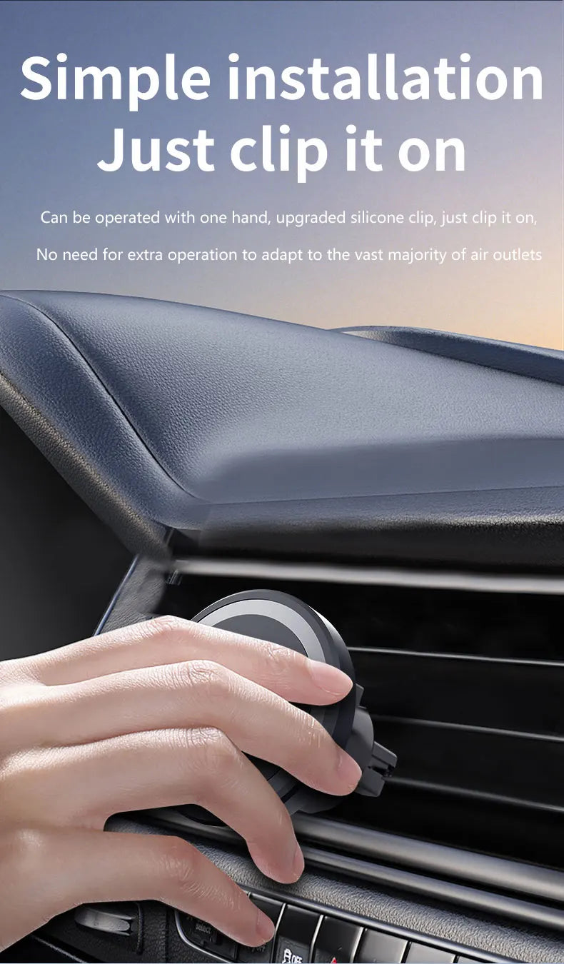 HOMEFISH Magnetic Car Wireless Charger Stand Mobile Phone Chargers Holder For Phone Pad  Watch Earphones Fast Charging Station