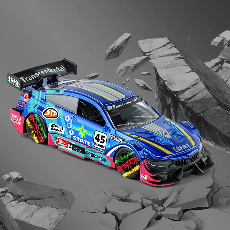 2025 New Simulation Alloy Car Model Inertia Pull Back Racing Car Toy Children's Educational Car Toy Ornaments Birthday Gift