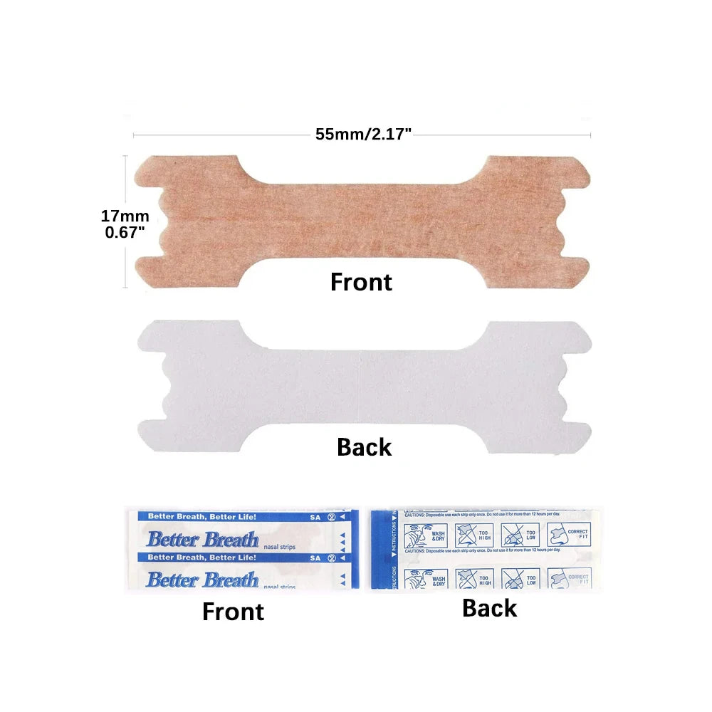 10/100/200pcs Anti Snoring Stickers Breathing Nasal Strips Physical Airway Expansion for Improved Nose Vent Comfort Sleep Aid